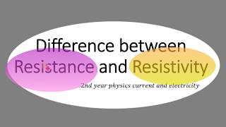 Difference between Resistance and Resistivity physics current and electricity 2019 [upl. by Nomihs]