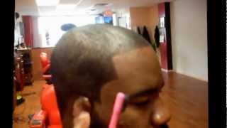 How to use Black Ice for hair line Philly haircut with points [upl. by Yknip]