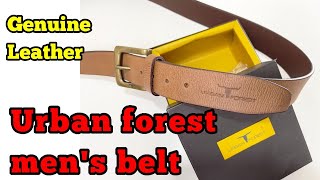 Urban Forest Leather Belt for Men unboxing [upl. by Alwitt276]