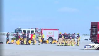 Full scale emergency exercise happening at Lincoln Airport today [upl. by Aianat494]