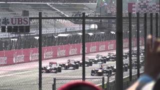 Partenza Formula 1 Monza 2011 Tribuna 5 Piscina Start FullHD [upl. by Akemihs]