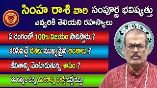 Simha rasi characteristics in telugu  Simha rasi life horoscope Leo PersonalityTrinayan Astro [upl. by Angell]