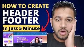 How to Create Header and Footer in Wordpress Website in Just 5 minutes  Add Menu and Categories [upl. by Mosi729]