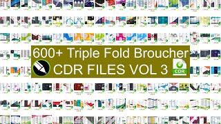 600 Triple Fold Broucher CDR Files Free For Download VOL 3 [upl. by Aleck]