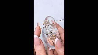 Easiest way to insert threadless flat back earrings 🌟 [upl. by Evelc]