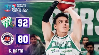 Bursaspor 9280 Bahçeşehir Koleji  Türkiye Sigorta Basketbol Süper Ligi  202425 [upl. by Matta]