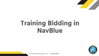 Training Bidding in NavBlue [upl. by Valley854]