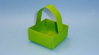 How To Make Easy Paper Basket  DIY Origami Basket Paper Craft Ideas [upl. by Adnahsar]