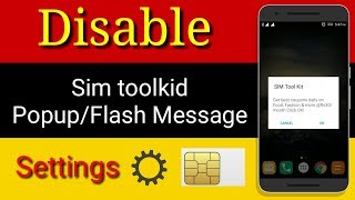 how to stop flash message  disable sim toolkit pop up problem in hindi [upl. by Reddin]