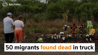 Fifty migrants found dead in Texas truck [upl. by Loveridge]