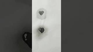 3D heart shape water drop drawing  Water droplet drawing  3dart art shorts [upl. by Eixid]