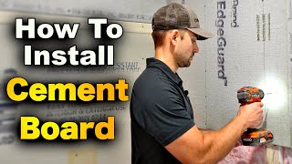 Cement Board Installation  Shower Walls For Tile  COMPLETE TUTORIAL [upl. by Ardried]