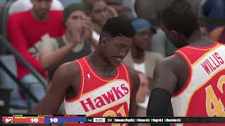 NBA2K FullGame8586 Hawks vs 7677 76ers Week 10 Game 5 Classic Team pool 4 [upl. by Sac]