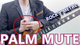 Como Hacer Palm Mute En Guitarra Electrica  FACIL [upl. by Lev414]