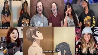 BUNNY GIRL SENPAI EPISODE 1 REACTION MASHUP [upl. by Ylenaj]