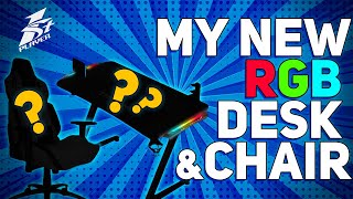 MY NEW RGB GAMING DESK amp CHAIR  1ST PLAYER AZ1 DESK  1ST PLAYER DK2 CHAIR  UNBOXING amp ASSEMBLY [upl. by Eirek]