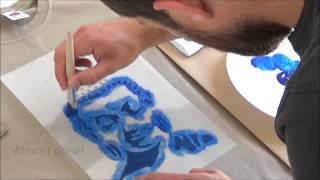 How to stencil a T shirt or any fabric using fabric paint  tutorial [upl. by Alimaj]