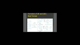 FORMATION OF R AND S 2BUTYL TARTARATE viral jhwconcepts chemistry stereochemistry [upl. by Acinaj]