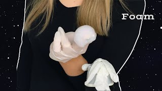 Pleasantly Unpredictable ASMR 🧤Latex Gloves Foam Wrinkling Crinkles [upl. by Dalila]