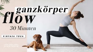 Yoga Ganzkörper Flow für Kraft Energie und Beweglichkeit  30 Minuten  macht happy amp wach [upl. by Berri]