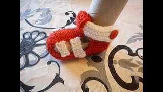 tuto tricot sandales bébé [upl. by Kcod]