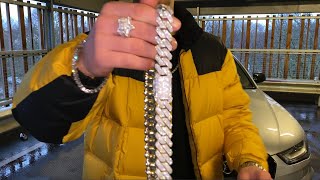 2024 MOST AFFORDABLE ICED CHAIN  Adamans 20MM Monaco Chain [upl. by Nylednarb805]