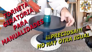 Como hacer una TORNETA casera Base giratoria ¡¡Preciosa herramienta para el taller  Lazy Susan [upl. by Tj894]