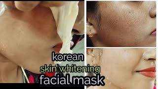 korean skin whitening face mask TamilGelatin peel off mask Homemade skin whitening maskface mask [upl. by Daffi657]