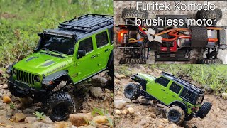 Kyosho MiniZ 4x4 Furitek brushless system testing and trail run  124 scale RC [upl. by Arretal33]