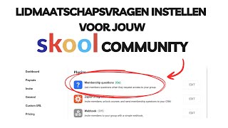 Het instellen van lidmaatschapsvragen in Skool [upl. by Silvio]