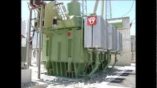 Threephase Power Transformer with Dissociated Phases 170 MVA  Alto de Mira Substation [upl. by Nashbar]