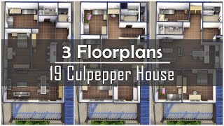 19 Culpepper House  3 Floorplans  The Sims 4  ts4 [upl. by Neona]