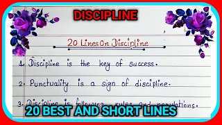 Essay on disciplineEssay on discipline 20 lines10 lines on discipline [upl. by Mariana]