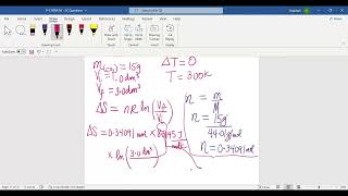 Calculate the ENTROPY CHANGE of a Gas during an ISOTHERMAL EXPANSION  PHYSICAL CHEM [upl. by Toscano]