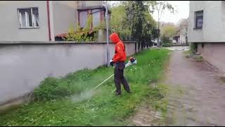 Stihl FS 450 on work [upl. by Cirilla]