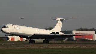 Rada Airlines Ilyushin IL62 Landing amp Take Off Maastricht Aachen Airport [upl. by Asit]