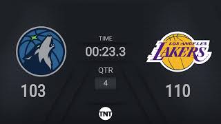 Minnesota Timberwolves vs Los Angeles Lakers Live Scoreboard  2024 Kia NBA TipOff [upl. by Rufena]