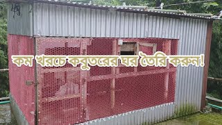 কম খরচে কবুতরের ঘর তৈরি করুন Build a lowcost pigeon house [upl. by Reinnej]