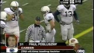 Paul Posluszny Penn State Highlights  LBU [upl. by Adlesirhc]