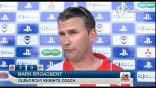 INTERVIEWS  Playstation 4 Victory League Round 3 Glenorchy Knights v Devonport Strikers [upl. by Lindy]