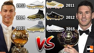 Ronaldo vs Messi who has the Best Ballon dOr Boots [upl. by Kasey773]