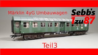 Kernüberholung Märklin 4yg Umbauwagen Teil 3 Innenbeleuchtung Montage Programierung [upl. by Leid]