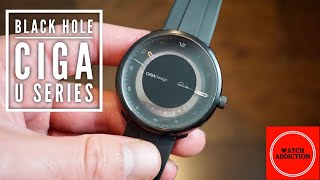 CIGA U Series Black Hole Automatic Watch Review Seiko NH05 [upl. by Ayidah]