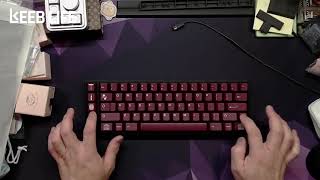 Antipode Studio Aalto  Carbon Fiber Plate  BSUN Hutt Switches  GMK Bordeaux keycaps [upl. by Helsa]