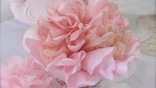 Beautiful and Easy Singed Melted Fabric Flower Tutorial [upl. by January396]