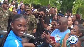 JULIEN ALFREDS TRIUMPHANT RETURN SAINT LUCIA WELCOMES OLYMPIC HERO [upl. by Akeylah]