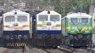 Freshly Painted DIESEL amp ELECTRIC Locomotives  WAP7  WDP4D  WAG9  WAG5  Indian Railways [upl. by Abbotsen]