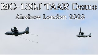 USAF MC130J Commando II amp USMC MV22 Osprey TAAR Demo Practice in 4K  Airshow London  20230908 [upl. by Radec]