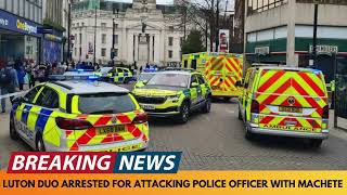 BREAKING NEWS LUTON BROTHERS ARRESTED FOR ATTACKING POLICE OFFICER WITH MACHETE [upl. by Hiram981]