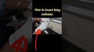 Foley catheterization procedure training education nursing shorts [upl. by Elsilrac31]